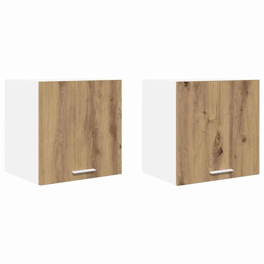 Armoire suspendue 2 pcs Chêne Artisan et Blanc 40 x 31 x 40 cm - 2