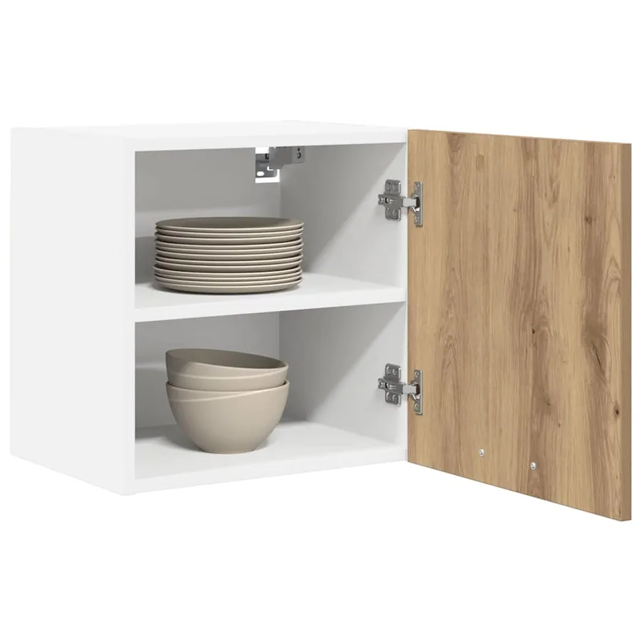 Armoire suspendue 2 pcs Chêne Artisan et Blanc 40 x 31 x 40 cm - 3