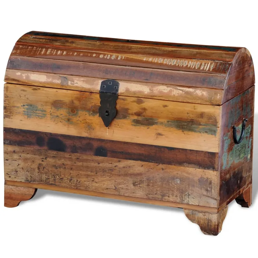 Coffre de rangement Bois de récupération massif - 3