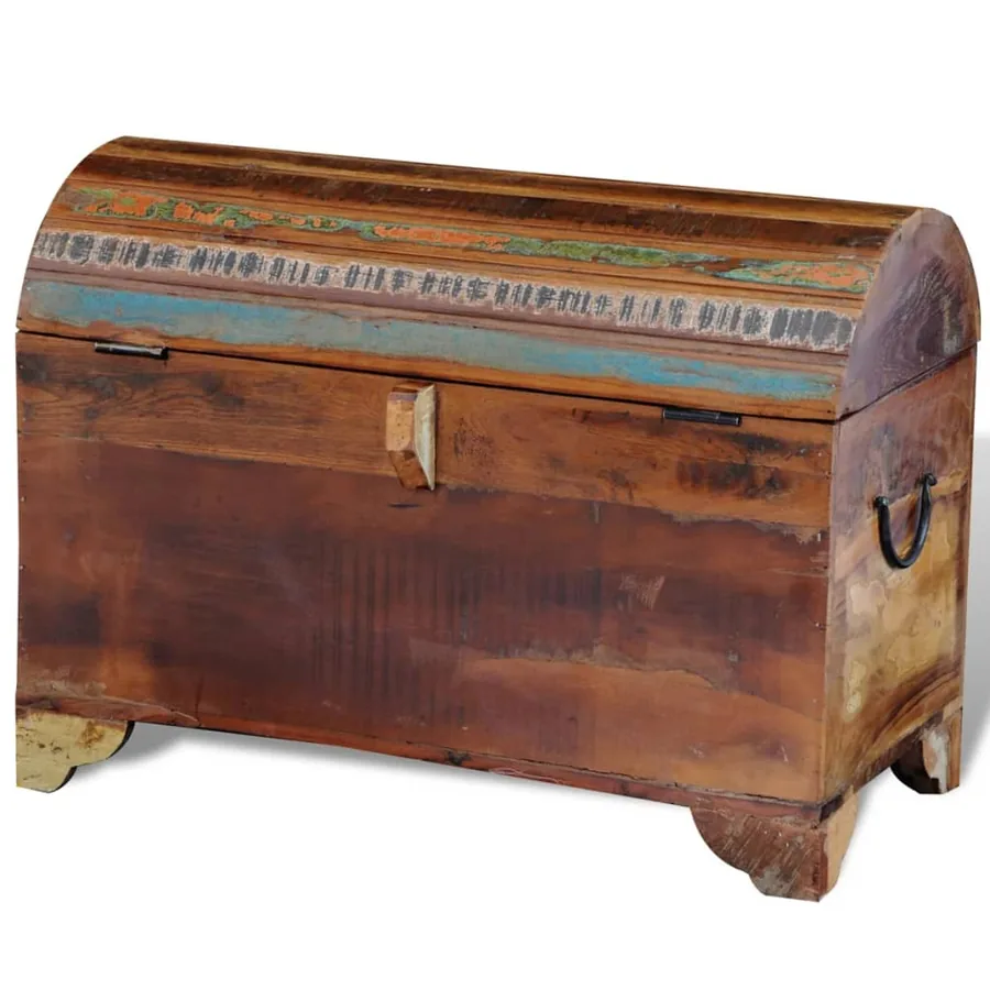 Coffre de rangement Bois de récupération massif - 6