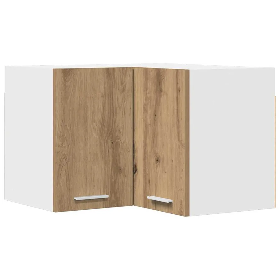 Armoire suspendue Chêne Artisan et Blanc 57 x 57 x 40 cm - 2