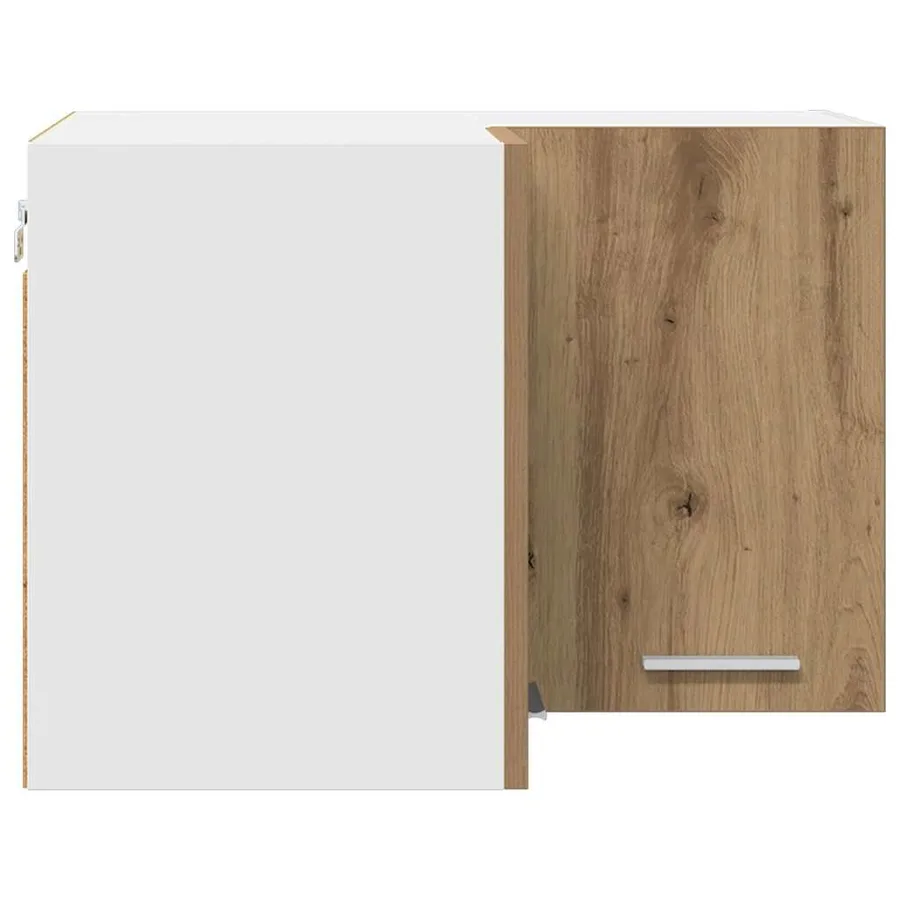 Armoire suspendue Chêne Artisan et Blanc 57 x 57 x 40 cm - 7