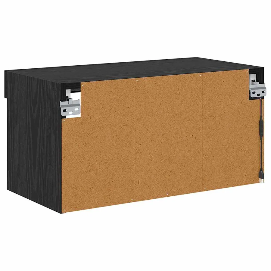 Ensemble meuble TV Chêne noir 60 x 30 x 30 cm Bois d'ingénierie - 9