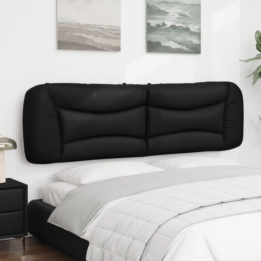 Coussin de tête de lit Hvar noir 183 cm similicuir - 3