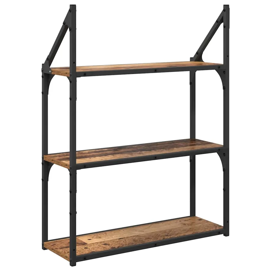 Étagère Murale Bois Ancien 60 x 21 x 78,5 cm Bois d'ingénierie - 7
