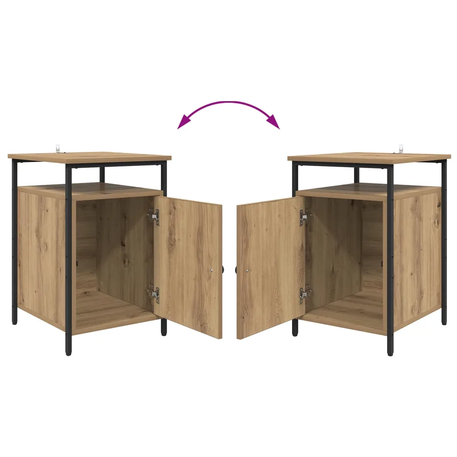 Cabinet de chevet Chêne artisanal 40 x 42 x 60cm - 12