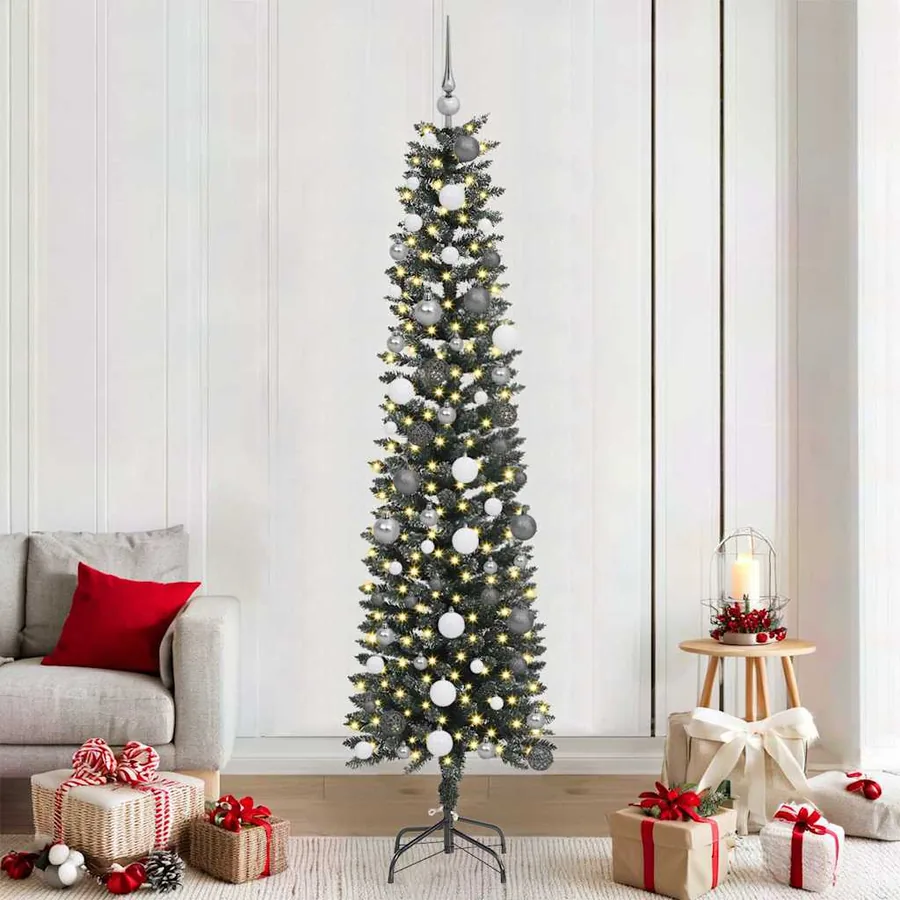 Sapin de Noël artificiel Vert 210 cm PVC, plastique et acier