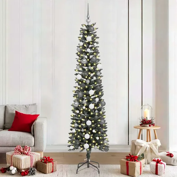 Sapin de Noël artificiel Vert 210 cm PVC, plastique et acier