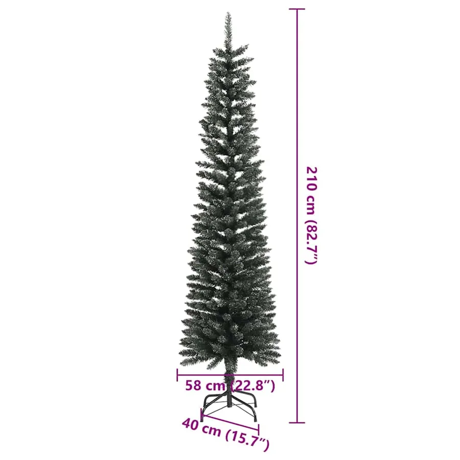 Sapin de Noël artificiel Vert 210 cm PVC, plastique et acier - 19