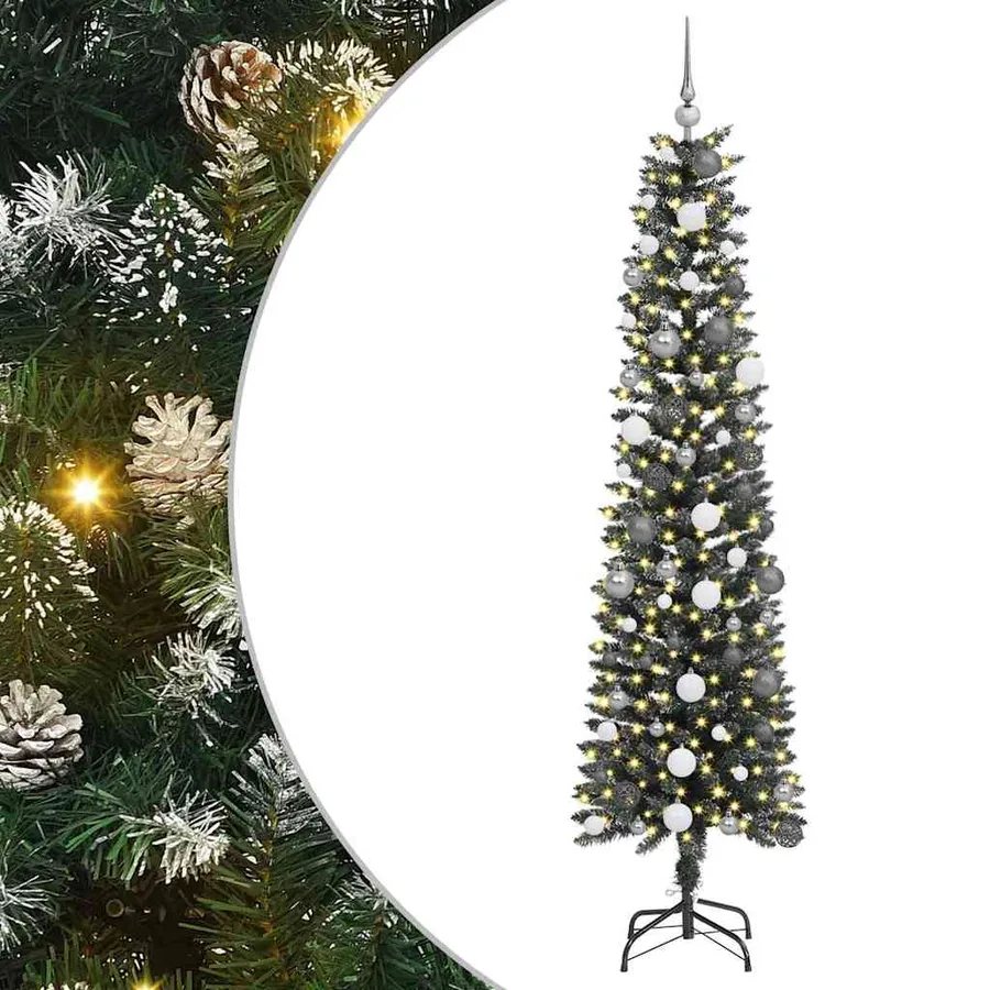 Sapin de Noël artificiel Vert 210 cm PVC, plastique et acier - 2