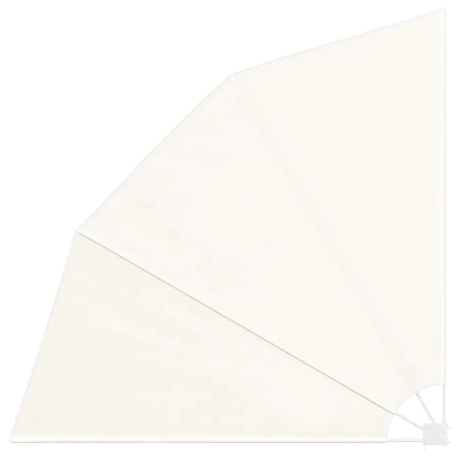 Auvent latéral pliable de balcon Crème 210 x 210 cm - 2