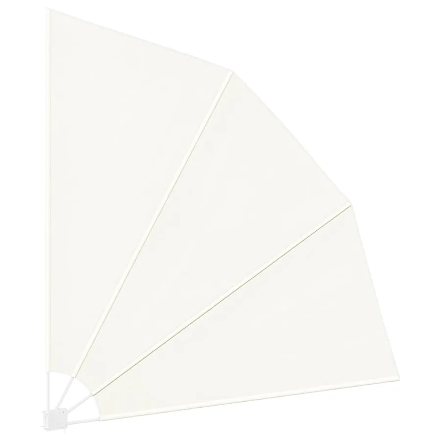 Auvent latéral pliable de balcon Crème 210 x 210 cm - 5