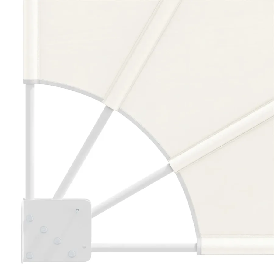 Auvent latéral pliable de balcon Crème 210 x 210 cm - 8