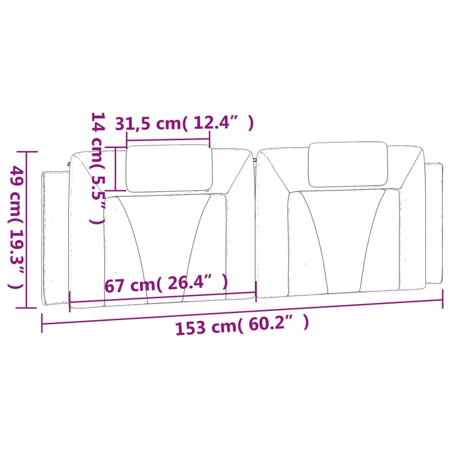 Coussin de tête de lit Viana blanc 152 cm similicuir - 10