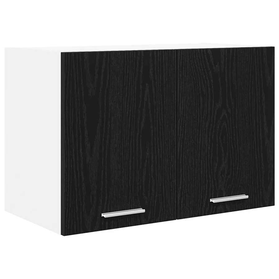 Armoire suspendue Chêne noir et Blanc 60 x 31 x 40 cm - 2