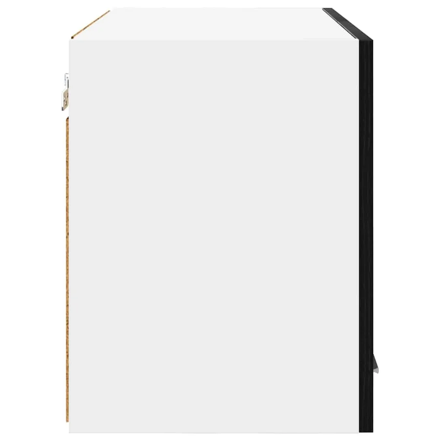 Armoire suspendue Chêne noir et Blanc 60 x 31 x 40 cm - 7