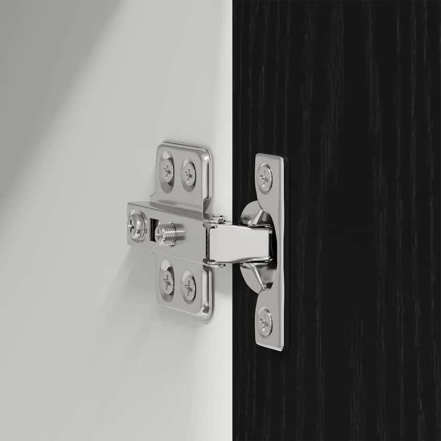 Armoire suspendue Chêne noir et Blanc 60 x 31 x 40 cm - 9