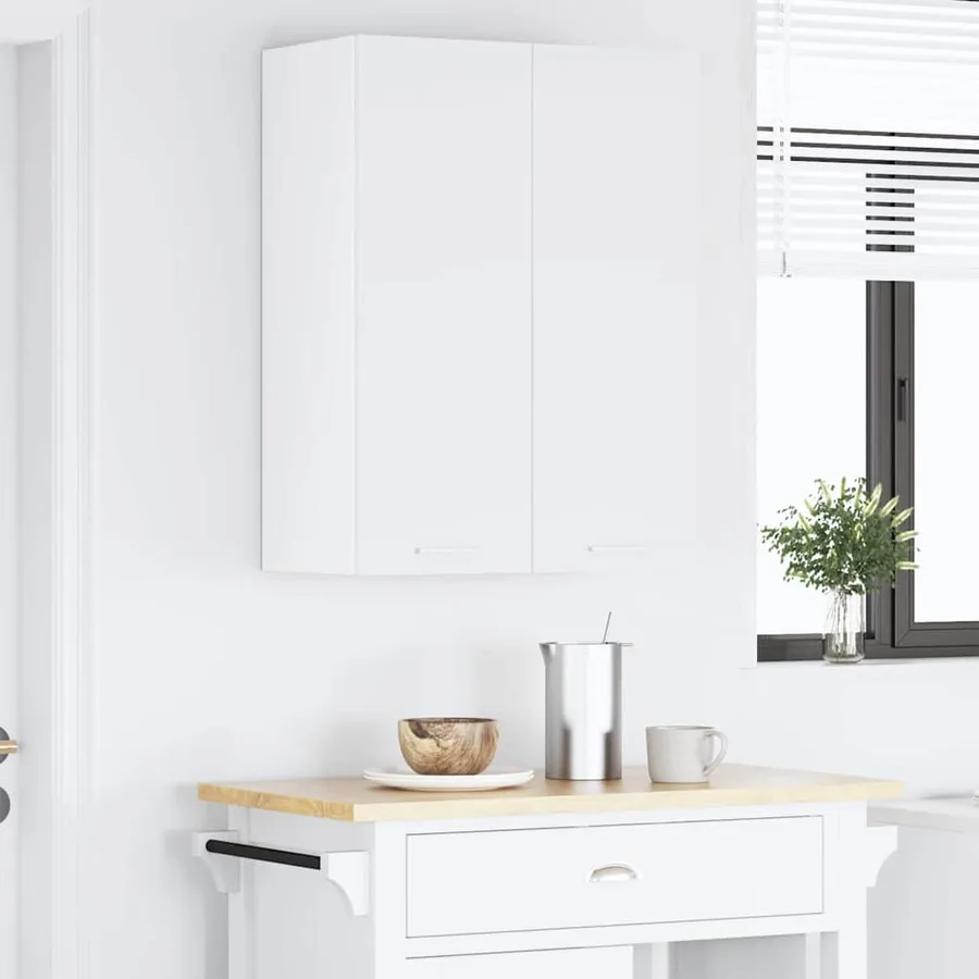Armoire suspendue Blanc 60 x 31 x 80 cm Bois d'ingénierie - 4
