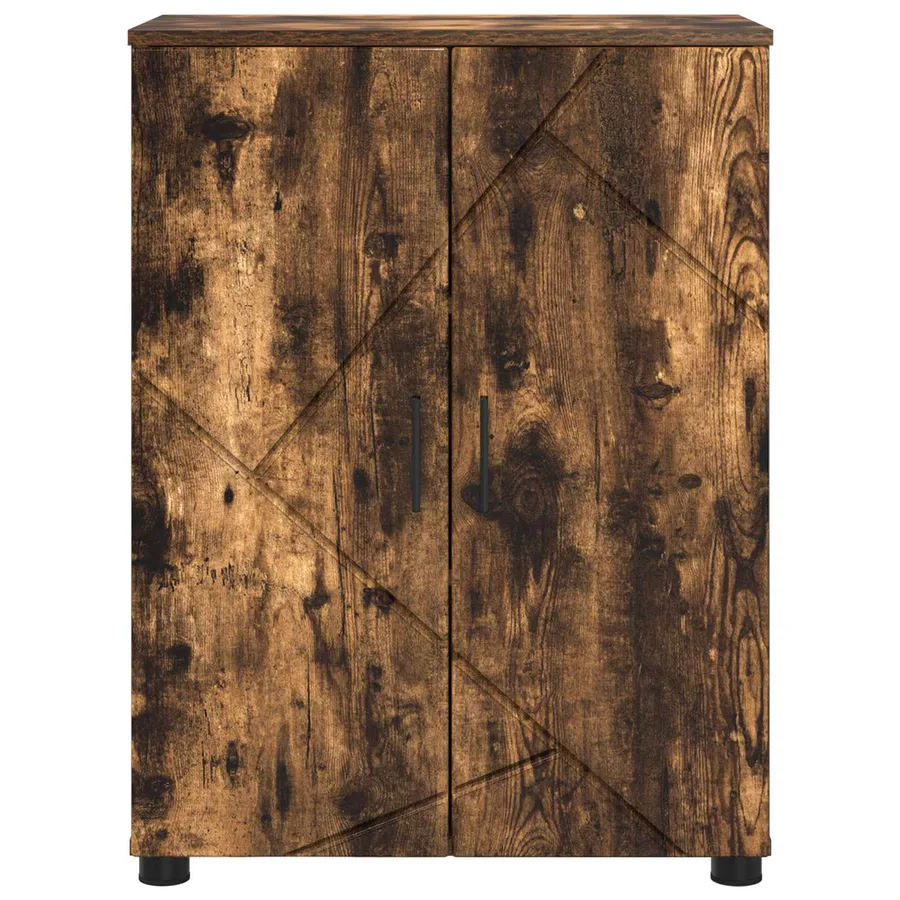 Cabinet de salle de bain avec porte Chêne fumé 60 x 35 x 80 cm - 6