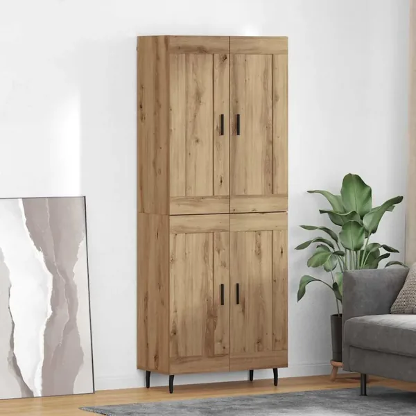 Haut Armoire 2 pcs Chêne artisanal 69,5 x 34 x 180 cm