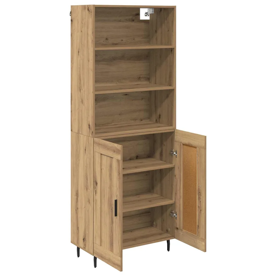 Haut Armoire 2 pcs Chêne artisanal 69,5 x 32,5 x 180 cm - 5