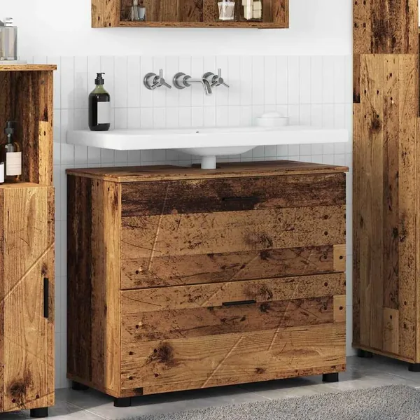 Cabinet de salle de bain Bois Ancien 76,5 x 35 x 64 cm