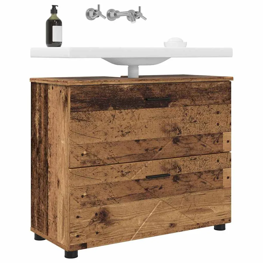 Cabinet de salle de bain Bois Ancien 76,5 x 35 x 64 cm - 3