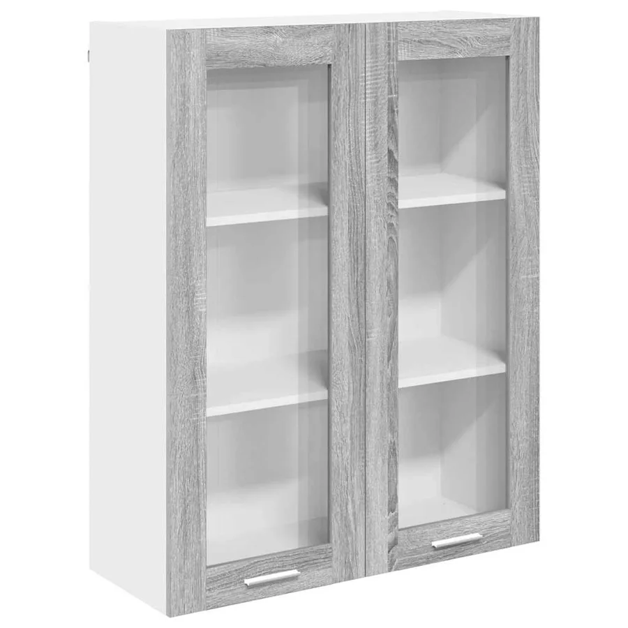 Armoire suspendue avec stockage Gris Sonoma 80 x 31 x 100 cm - 2