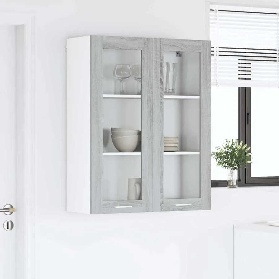 Armoire suspendue avec stockage Gris Sonoma 80 x 31 x 100 cm - 4