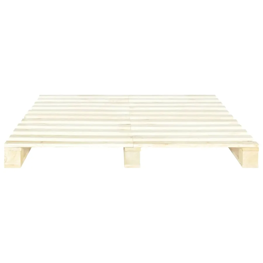 Cadre de lit de palette sans matelas 160x200 cm bois massif pin - 4