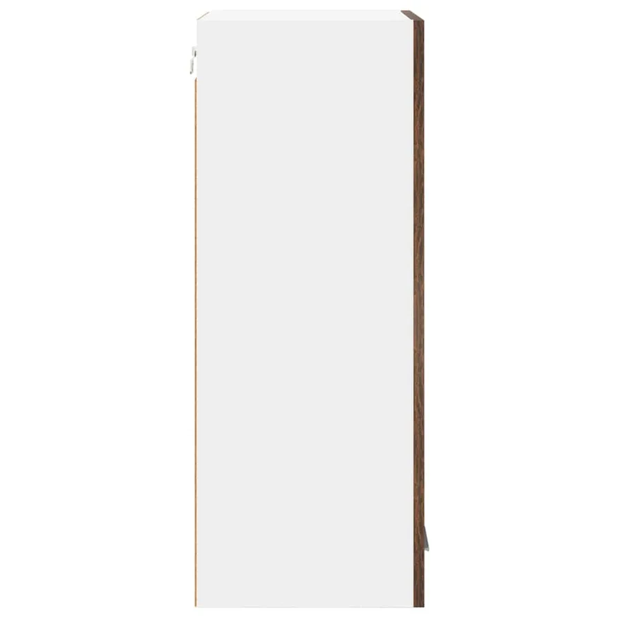 Armoire suspendue Chêne fumé et Blanc 40 x 31 x 80 cm - 7