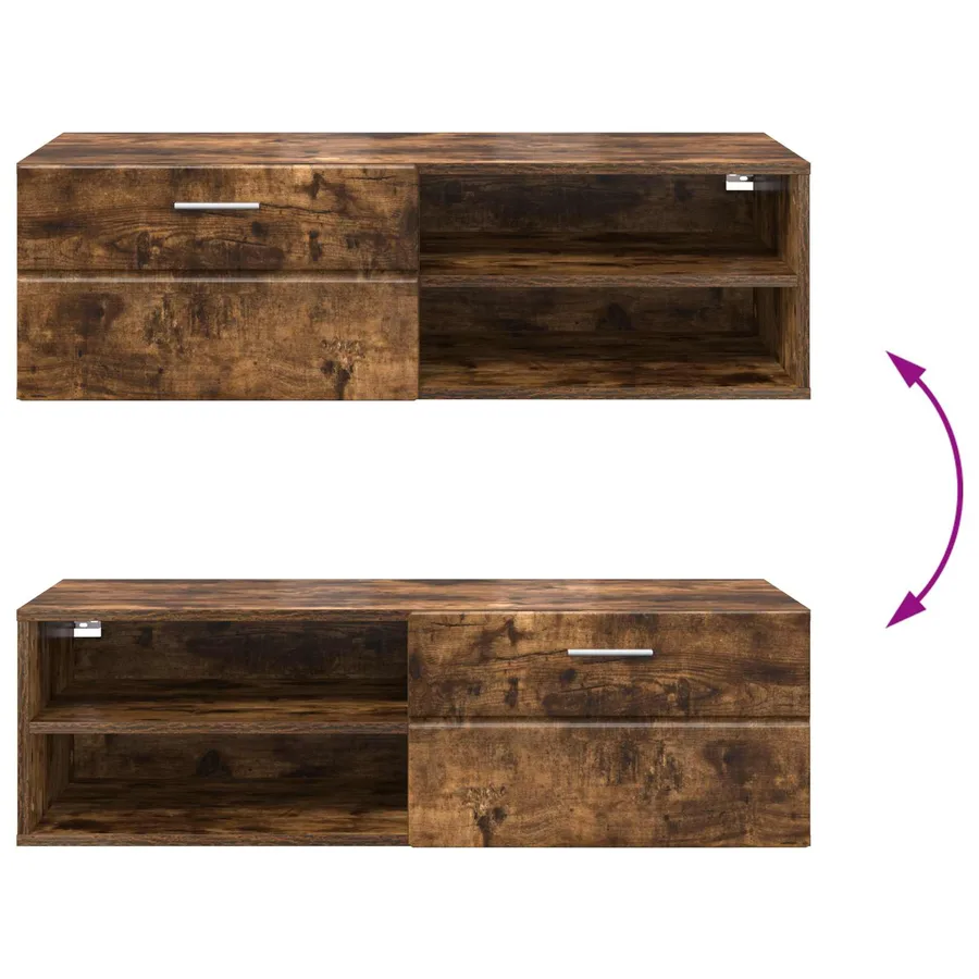Cabinet en Bois Chêne fumé 100,5 x 39 x 30 cm Bois d'ingénierie - 12