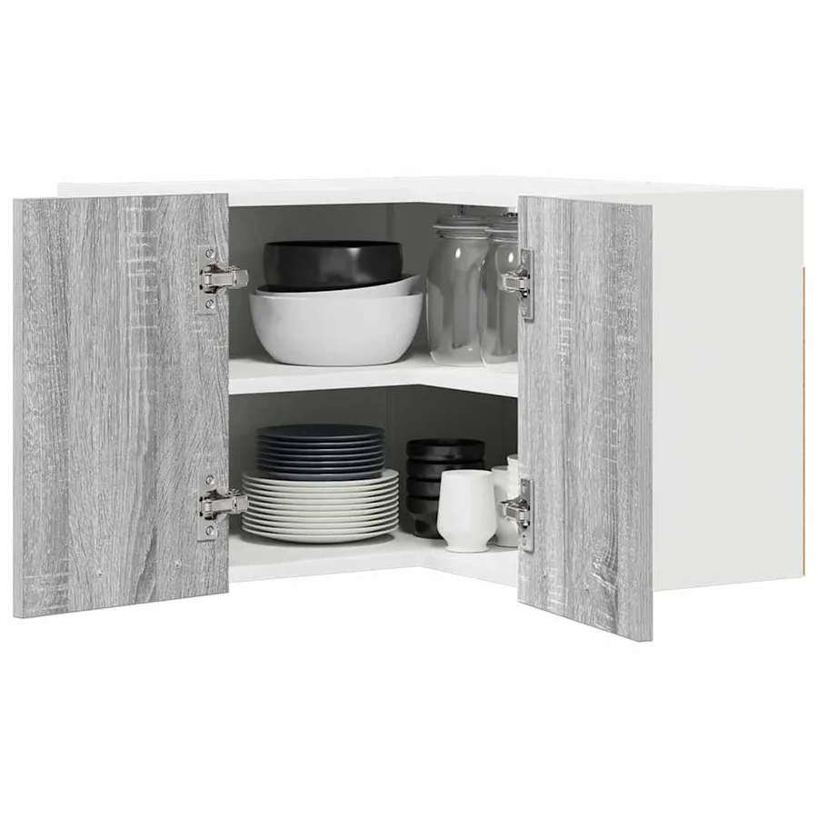 Armoire suspendue Gris Sonoma et Blanc 57 x 57 x 40 cm - 3