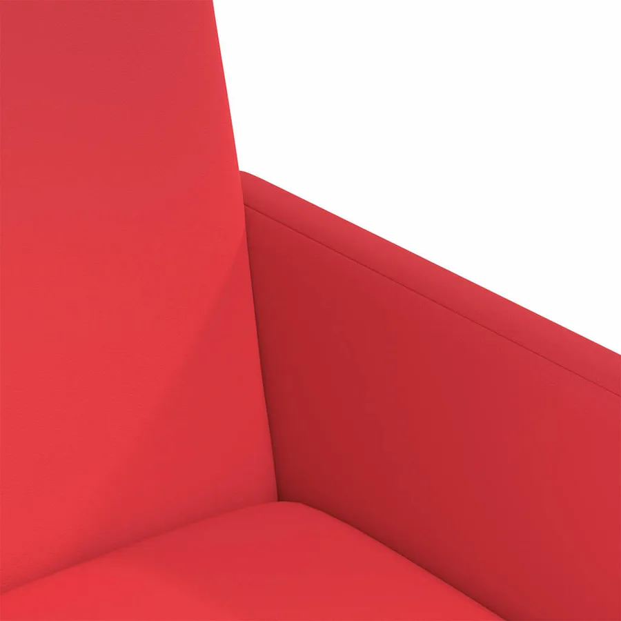 Chaises de Salle à Manger avec Roues 2 pcs Rouge Faux cuir - 7