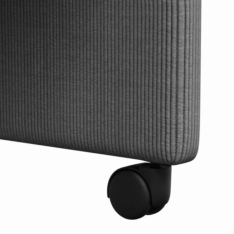 Chaises de Salle à Manger avec Roues 2 pcs Gris foncé - 9