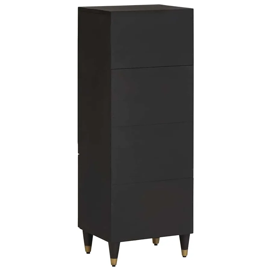 Haut Armoire Noir 40 x 33 x 110 cm Bois de mangue massif - 5