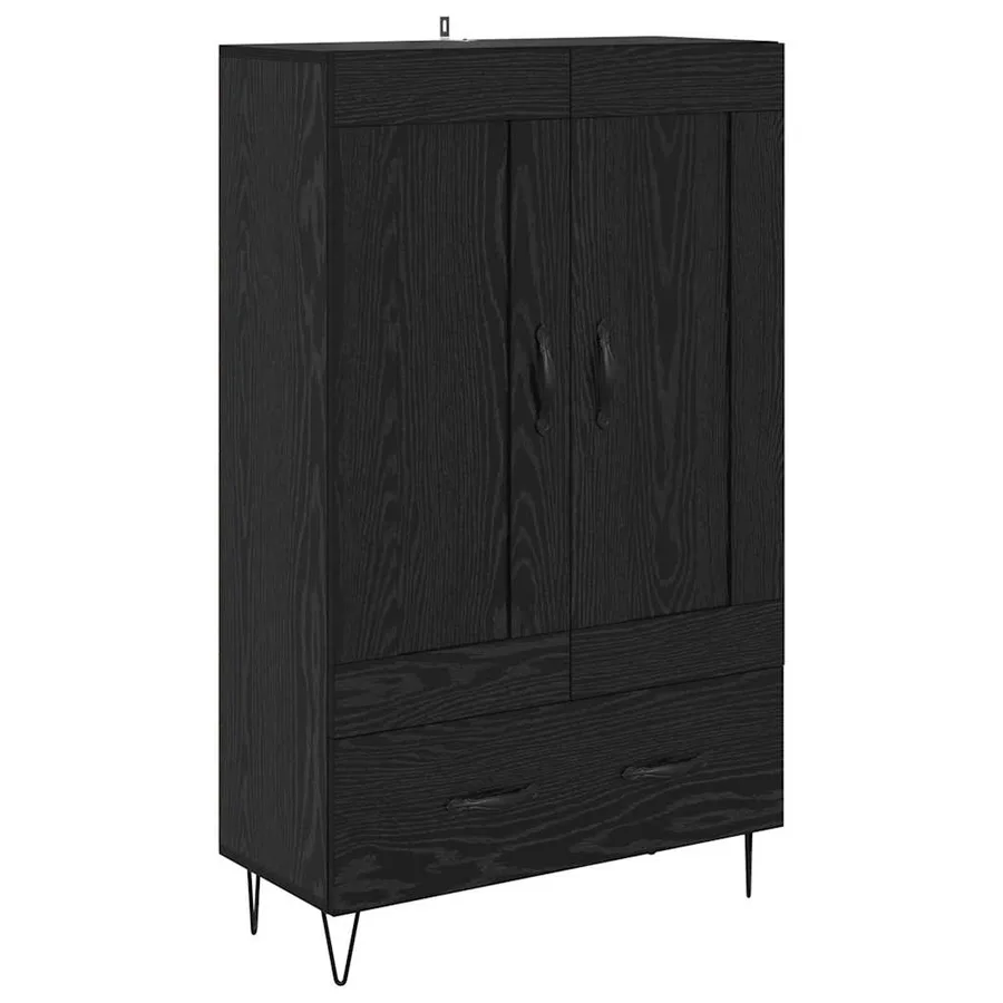 Haut Armoire Chêne noir 69,5 x 31 x 115 cm Bois d'ingénierie - 2