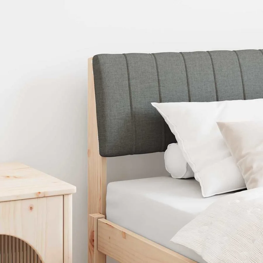 Tête de lit capitonnée Gris foncé 80 cm Pin massif