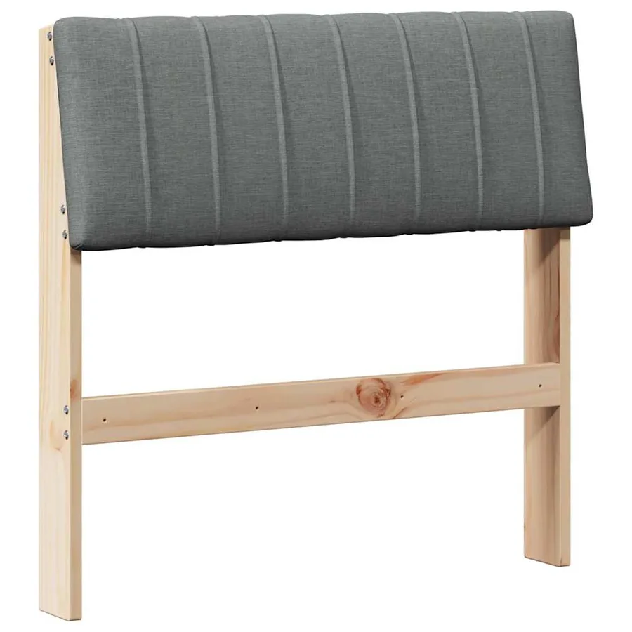 Tête de lit capitonnée Gris foncé 80 cm Pin massif - 2