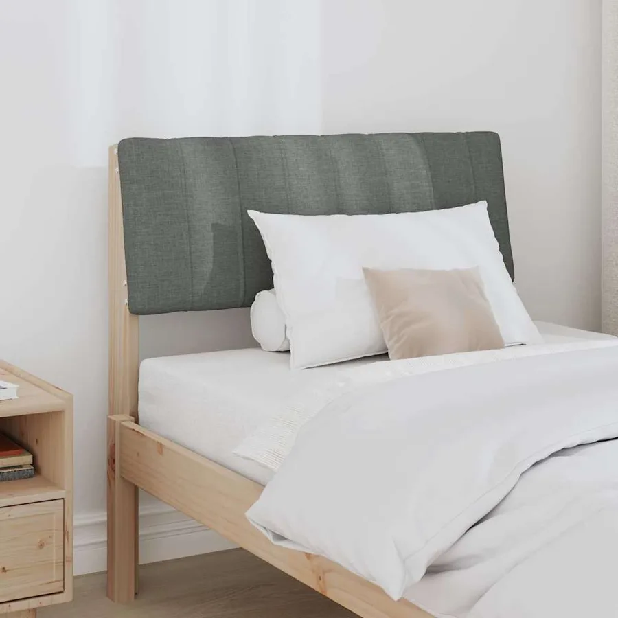 Tête de lit capitonnée Gris foncé 80 cm Pin massif - 3
