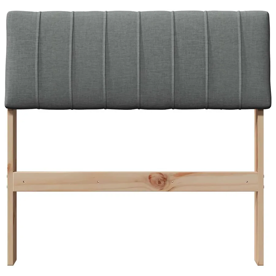 Tête de lit capitonnée Gris foncé 80 cm Pin massif - 4