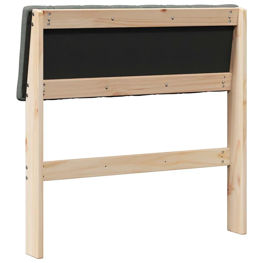 Tête de lit capitonnée Gris foncé 80 cm Pin massif - 6