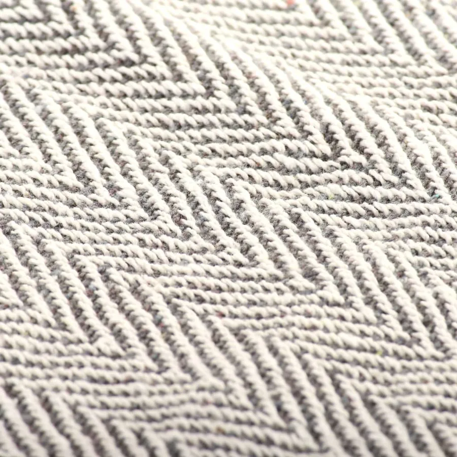 Couverture coton à chevrons 125x150 cm Gris - 6
