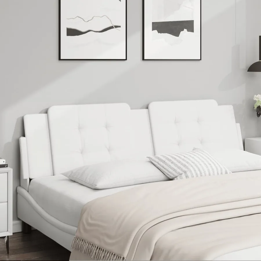 Coussin de tête de lit Zadar blanc 183 cm similicuir