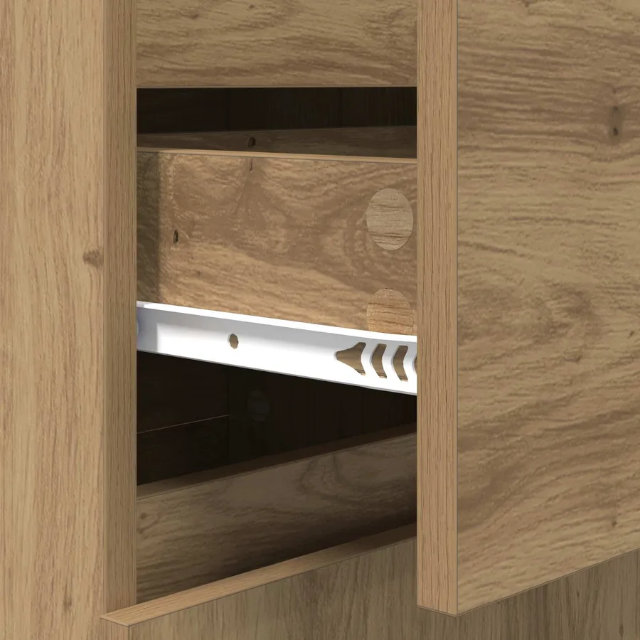 Buffet Chêne artisanal 40 x 35 x 70 cm Bois d'ingénierie et fer - 10