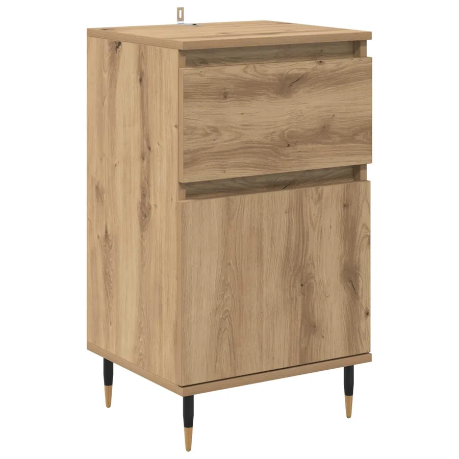 Buffet Chêne artisanal 40 x 35 x 70 cm Bois d'ingénierie et fer - 2