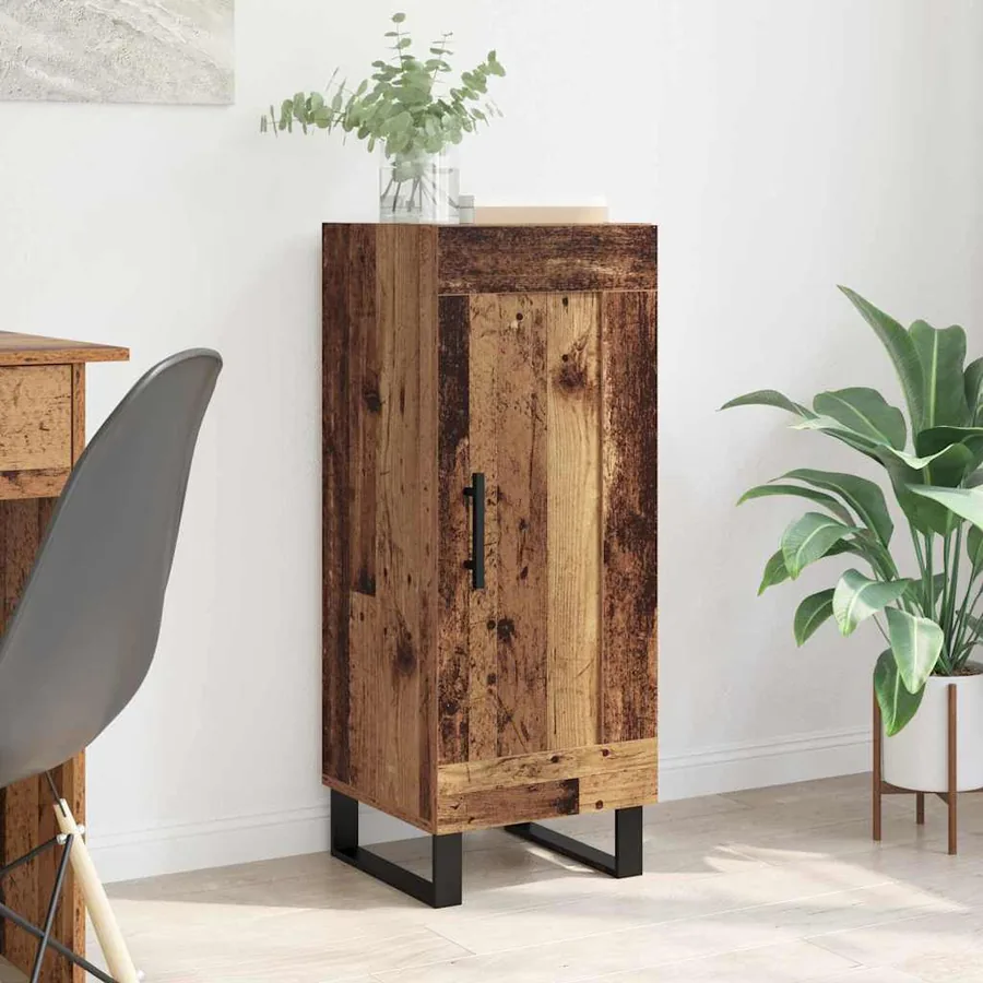Buffet Bois Ancien 34,5 x 34 x 90 cm Bois d'ingénierie et fer