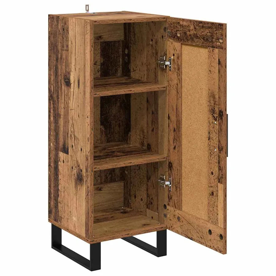 Buffet Bois Ancien 34,5 x 34 x 90 cm Bois d'ingénierie et fer - 5