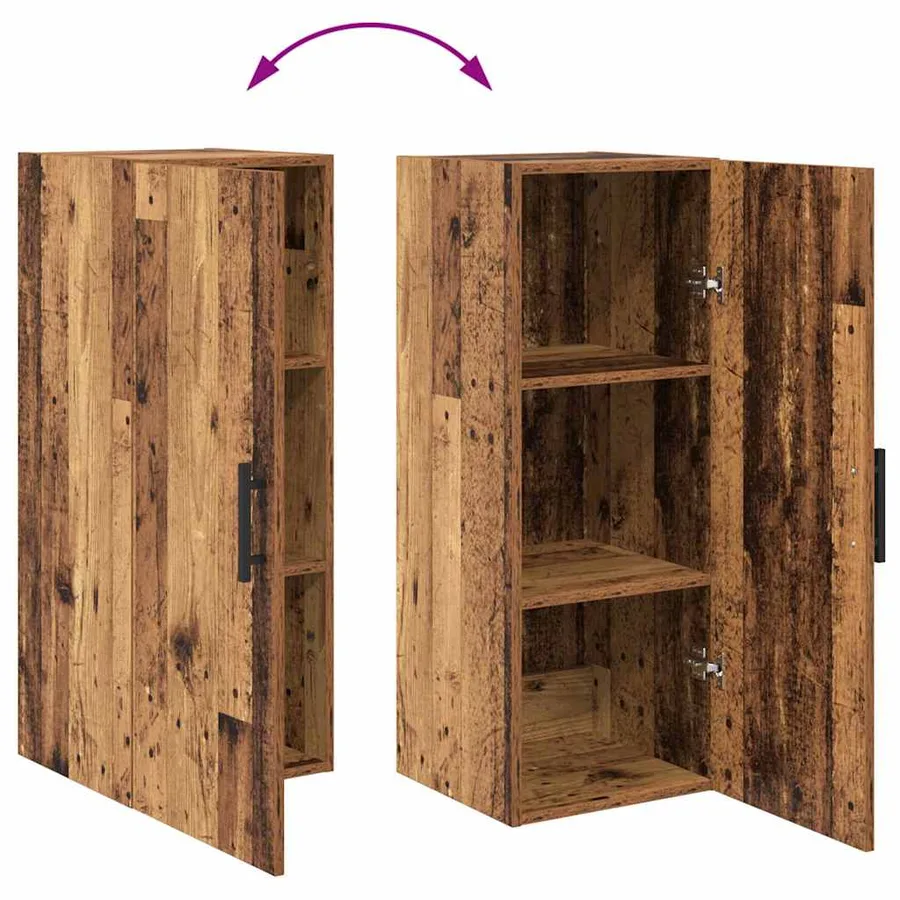 Haut Armoire Bois Ancien 34,5 x 34 x 180 cm Bois d'ingénierie - 13