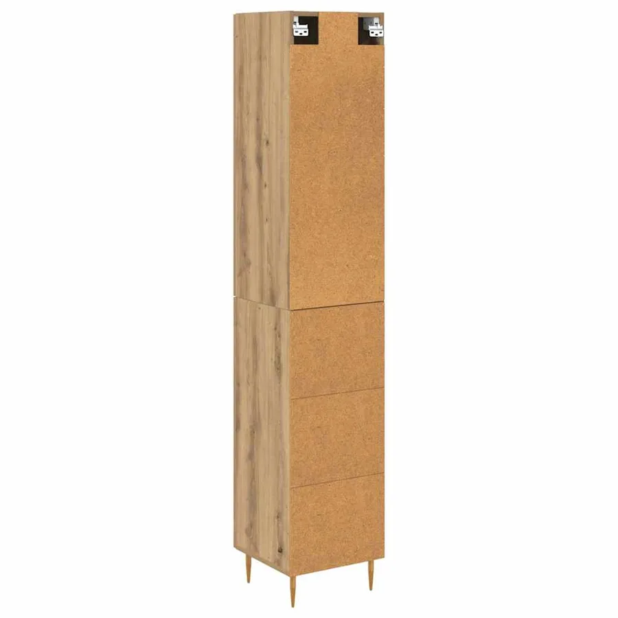 Haut Armoire 2 pcs Chêne artisanal 34,5 x 34 x 180 cm - 8